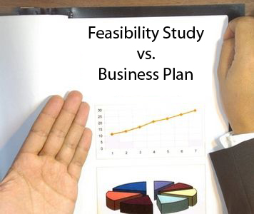 differenciate between feasibility study and business plan